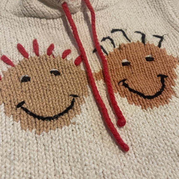 unique/rare ⭐️🧶 knit kids sweater with smiling faces - Picture 5 of 5
